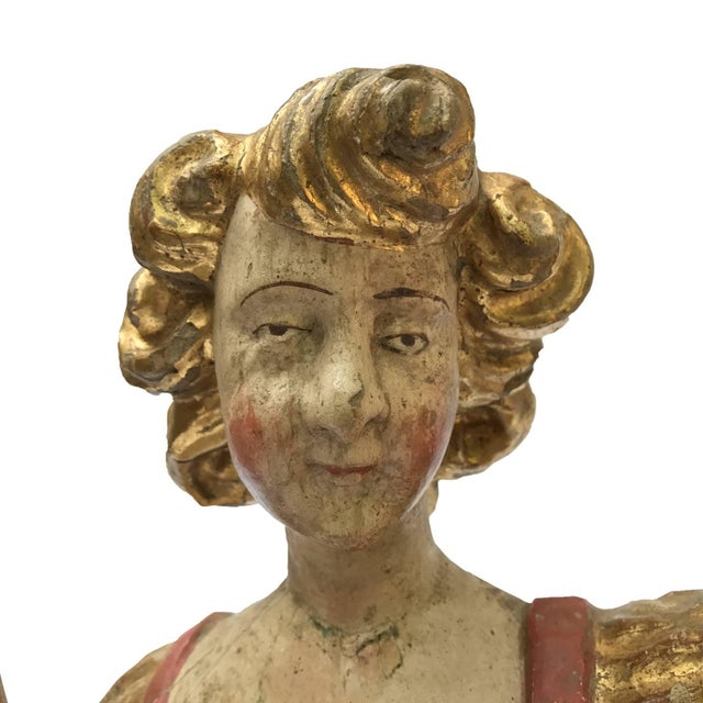 Ornamental & Decorative Materials Pair of Cornucopia Sculptures, 1800s, Gold Leaf and Pinus Cembra For Sale - Image 7 of 12