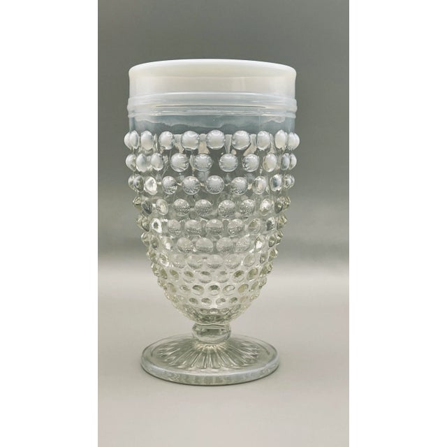 Mid-Century Modern Mid 20th Century Fenton Opalescent Hobnail Footed Glasses- Set of 4 For Sale - Image 3 of 9