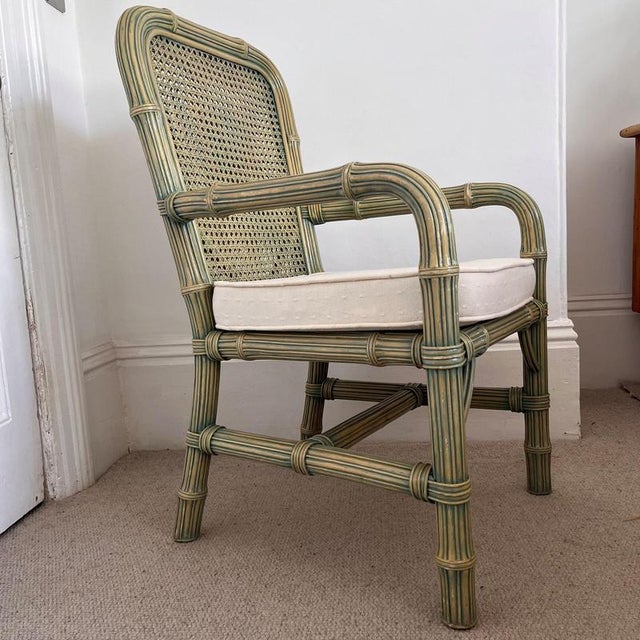 Vintage Faux Bamboo Dining Chairs, 1980s, Set of 2 For Sale - Image 12 of 15