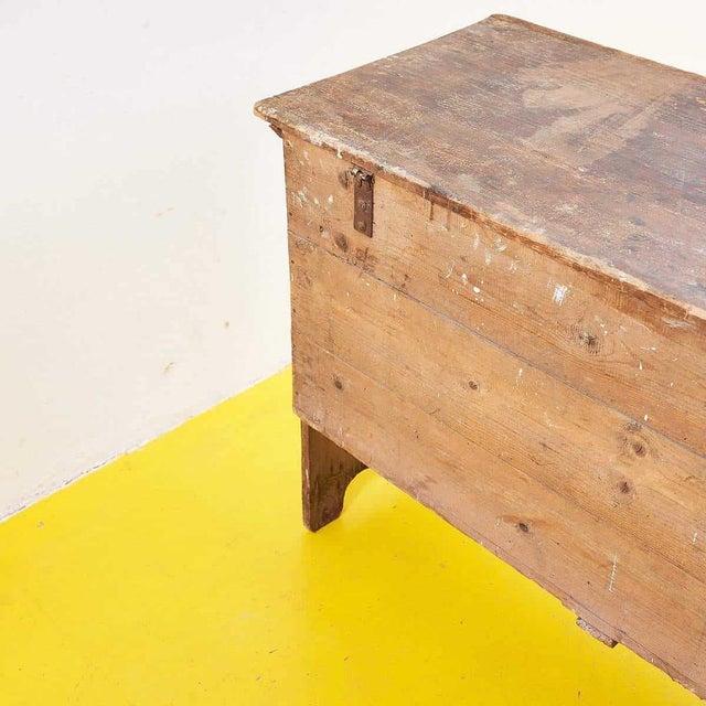 Vintage Wood Chest, Early 1900s For Sale - Image 12 of 14