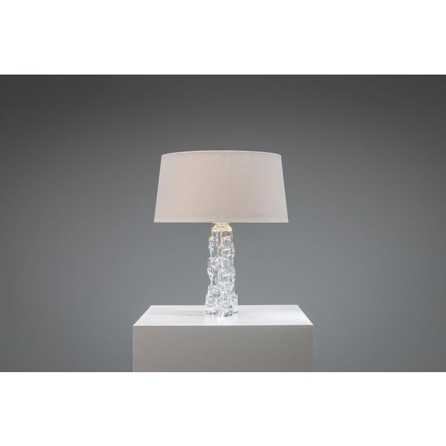 Swedish Glass Table Lamp from Reijmyre Glasbruk, 1970s For Sale - Image 11 of 11