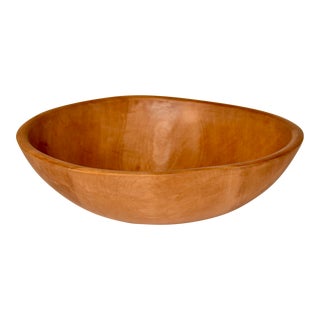 Circa 1900 Hand Turned Maple Bowl For Sale