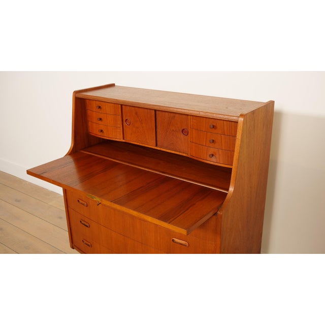 Vintage Secretaire in Teak For Sale - Image 12 of 17