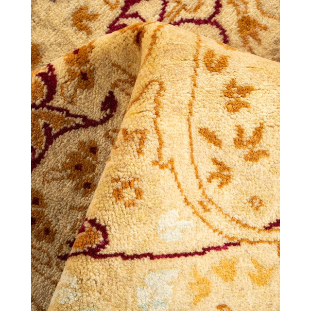 Textile Mogul, One-of-a-Kind Hand-Knotted Area Rug in Ivory, 6' 2" x 12' 1" For Sale - Image 7 of 8