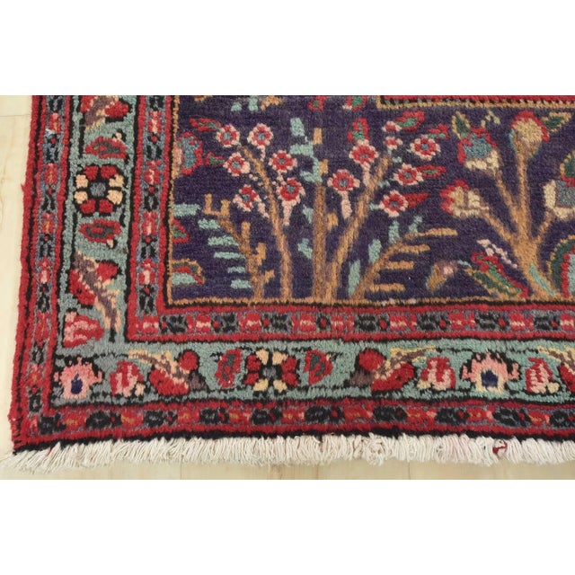 Tabriz Rug 6’10” X 10’2” Red Wool Traditional Semi-Antique Hand-Knotted Carpet For Sale - Image 12 of 15
