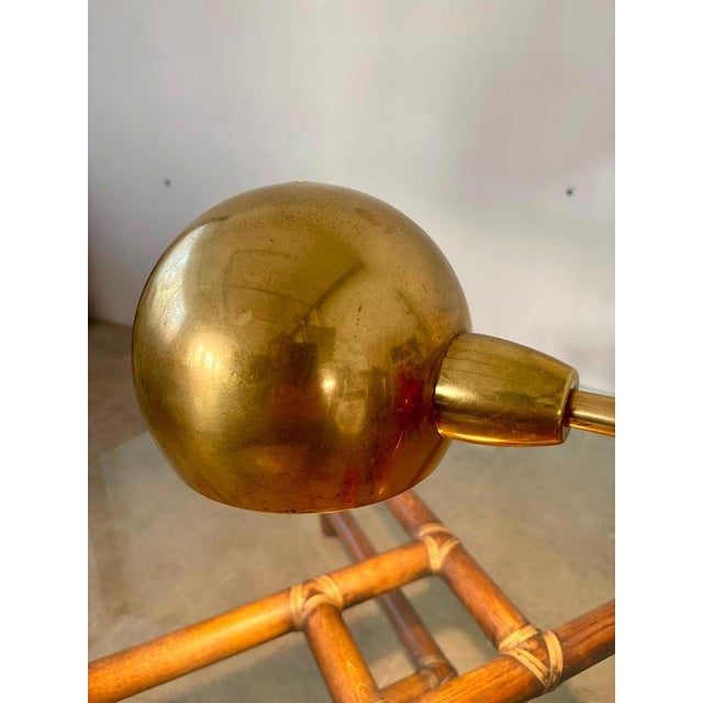 Goldenrod Model 25 Brass Table Lamp by Sergio Asti for Candle, 1960s For Sale - Image 8 of 10