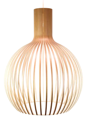 Large Octo 4240 Pendant in Birch Wood by Seppo Koho for Secto Design