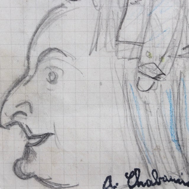 Auguste Chabaud, Mon Colonel, 1910s, Pencil & Crayon on Paper, Framed For Sale - Image 8 of 14