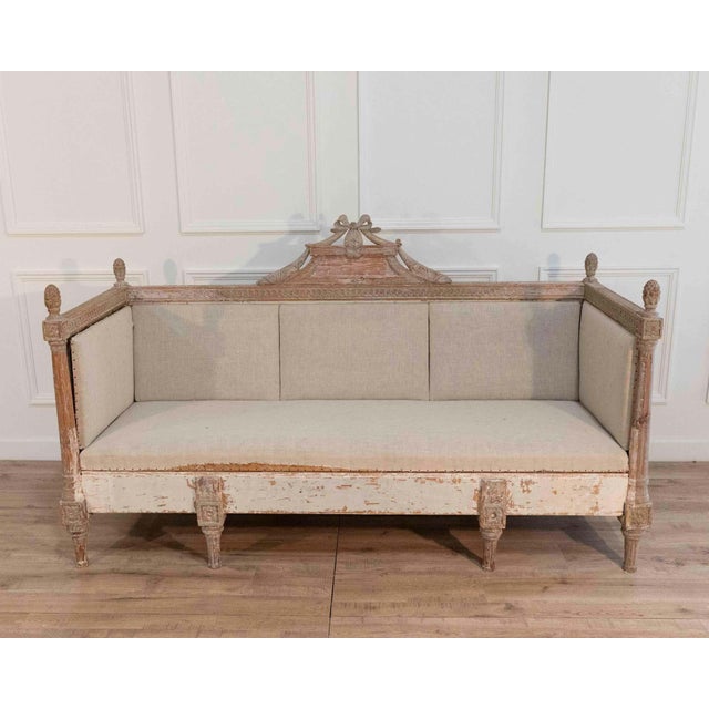 18th-Century Swedish Gustavian Sofa with Original Scraped Paint, Circa 1780 For Sale - Image 9 of 16
