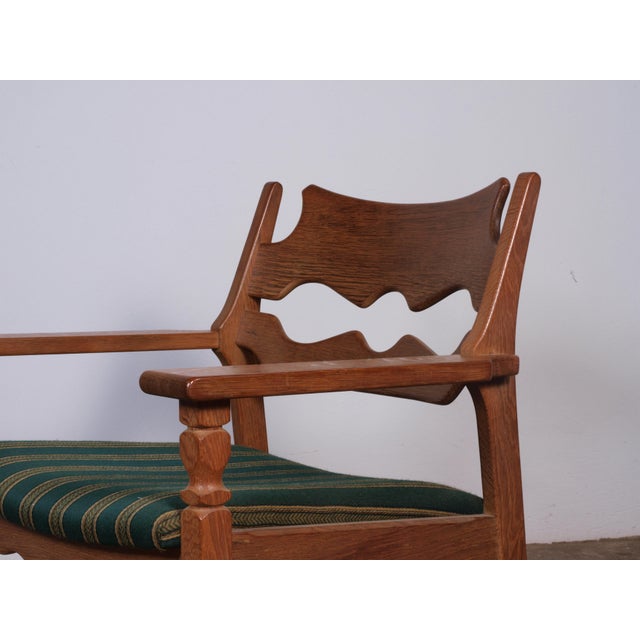 Wood Danish Brutalist Razorblade Armchair by Henning Kjærnulf, 1960s For Sale - Image 7 of 18