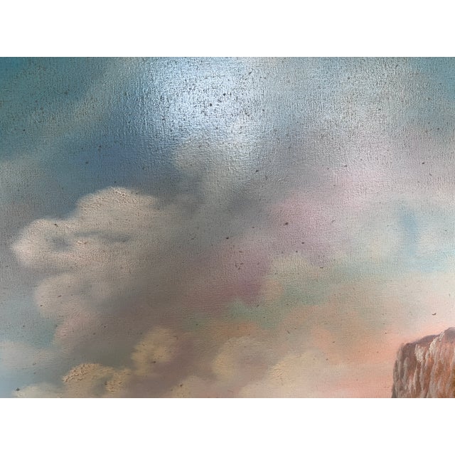 Early 20th Century Antique Italian Landscape Oil Painting Signed Rastelli, Vintage Framed Art For Sale - Image 5 of 9