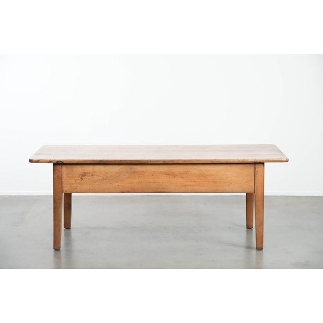 Antique French Fruit Wood Coffee Table with Drawers For Sale - Image 6 of 17