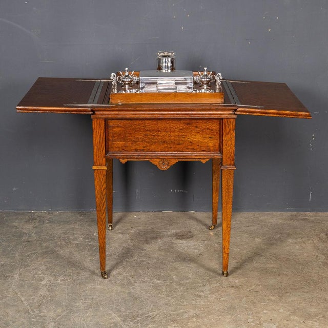 Brown Smokers Table with Silver Accessories from Mappin & Webb, 1900s, Set of 12 For Sale - Image 8 of 18