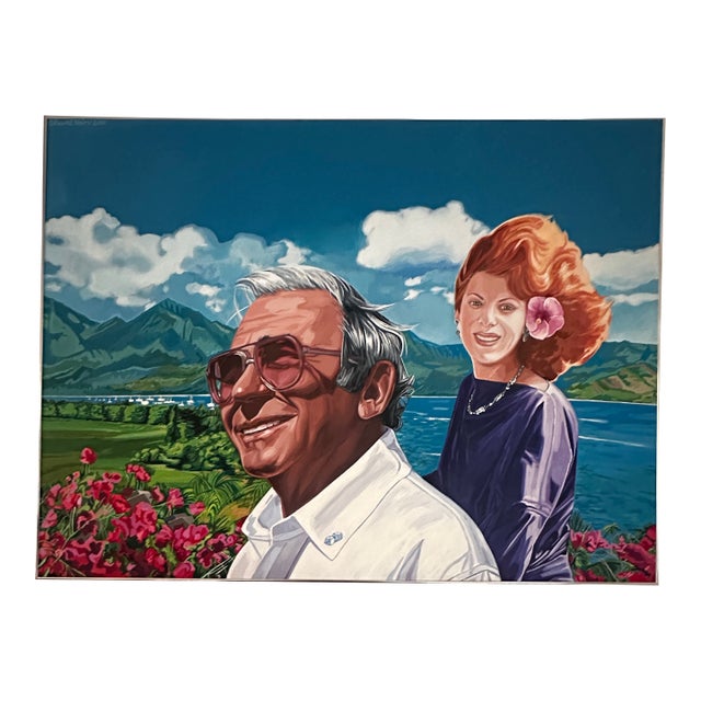 Large Original Pop Art Photorealistic Portrait by Suzanne Osterweil Weber 2000 For Sale