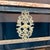 French Balcony Console Table With Marble Top & Gold Figural Wrought Iron For Sale In Portland, ME - Image 6 of 9