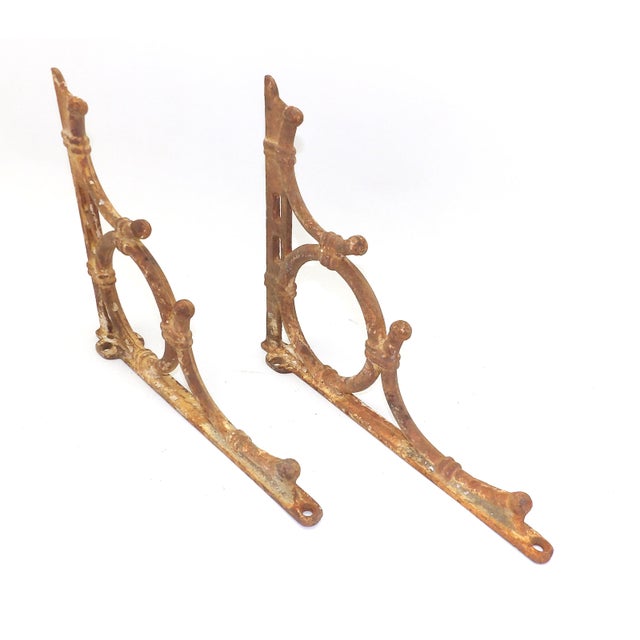 Antique Farmhouse Cast Iron Shelf Brackets a Pair Chairish