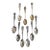 Antique Mismatched Novelty Sterling Silver Teaspoons - Set of 9 For Sale