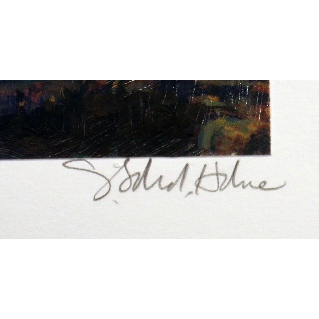 1990s "Light House" Starlie Sokol Hohne Hand-Signed Limited Edition Embellished Giclee Print For Sale - Image 4 of 6