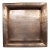 Hammered Copper Square Tray With Wide Gallery Rim For Sale