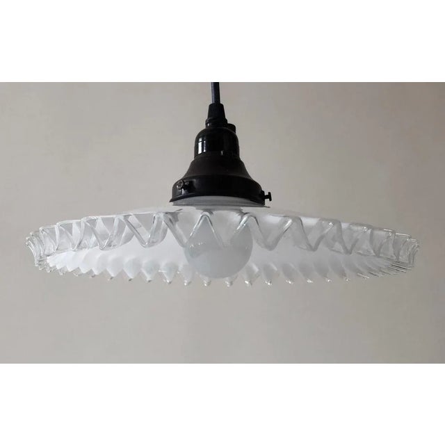 Glass Porcelain and Handmade Glass Counterweight Pendant Lamp, 1900s For Sale - Image 7 of 18