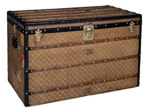 Antique Malle Haute Trunk in Woven Canvas from Louis Vuitton, France, 1900s