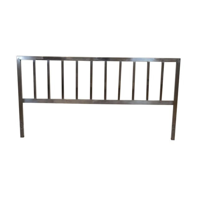 Mid Century Modern Polished Aluminum King Headboard For Sale - Image 13 of 13