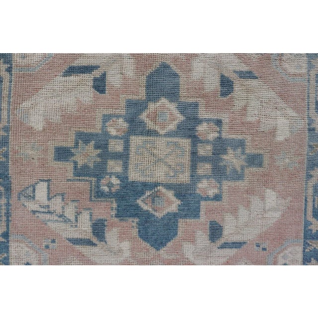 Mid 20th Century Turkish Oushak Vintage Carpet With Tri Medallion Design 4'5 X 6'8 For Sale - Image 5 of 10