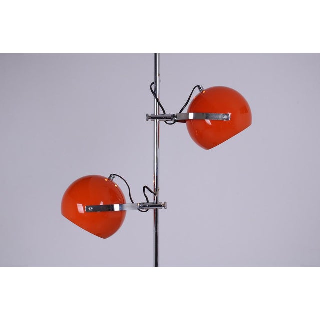 Adjustable Orange Double Eyeball Globe Floor Lamp from Herda, 1970s For Sale - Image 17 of 18