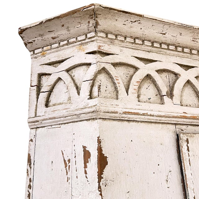 Wood 18th Century Swedish Gustavian Corner Antique Cabinet For Sale - Image 7 of 10