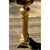 Antique Church Altar Brass Mary Joseph Jesus 12" Fluted Stem Tripod Candlestick For Sale - Image 9 of 10