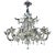 Luxury Romantic Venetian Floral Murano Glass Chandelier in White & Clear For Sale