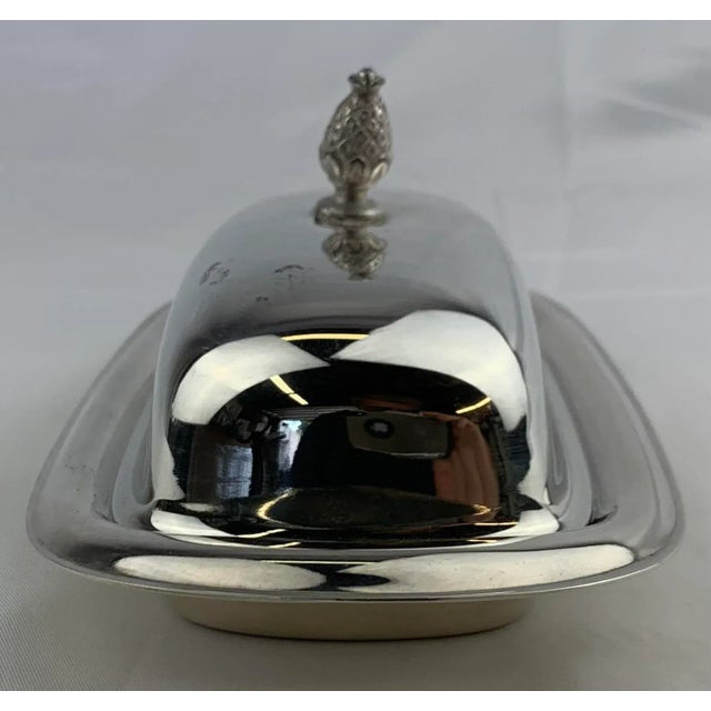 1950s Vintage Silverplate Butter Dish For Sale In Los Angeles - Image 6 of 9