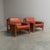 Remarks: Set mid century lounge chairs, Germany 1960s. Design in Brutalist and Brazilian style. Solid oak frame with...