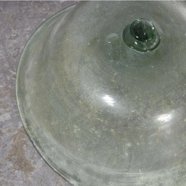 19th Century French Mouth Blown Glass Cloche (1422.3). Beautiful original late 19th Century mouth blown glass cloche from...