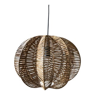 Balinese Woven Rattan Pendant For Sale