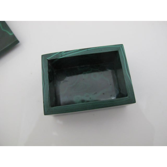 Green Malachite Small Trinket or Jewelry Box With Lid For Sale In Portland, OR - Image 6 of 8