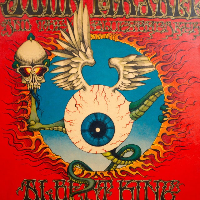 ABOUT First edition. Jimi Hendrix Flying Eyeball concert poster, 1968 BG-105: "Flying Eyeball", first printing, Bill...