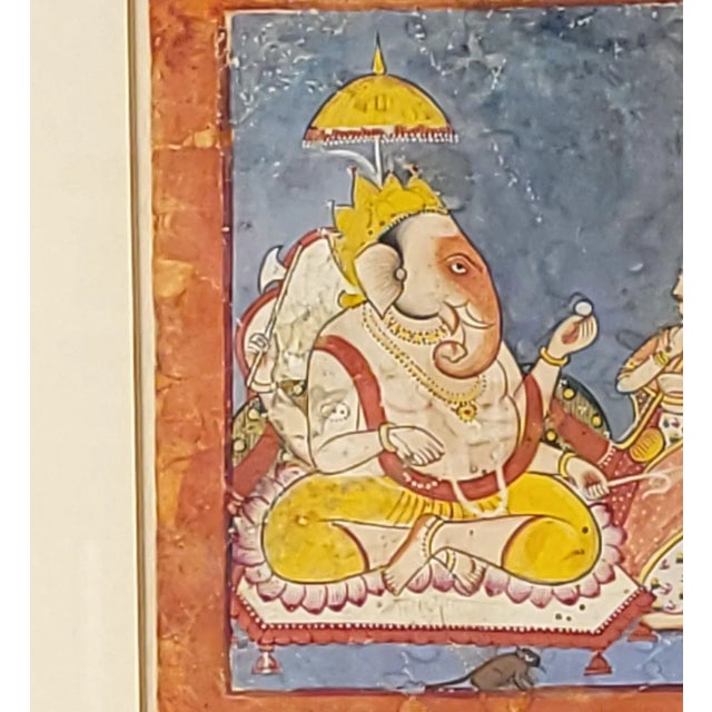 Indian Northern Indian Painting, Scene of Lord Ganesh, 19th Century For Sale - Image 3 of 5