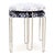 Italian Mid 20th Century Chrome Hairpin Stools in Milton Textiles - A Pair For Sale - Image 4 of 5