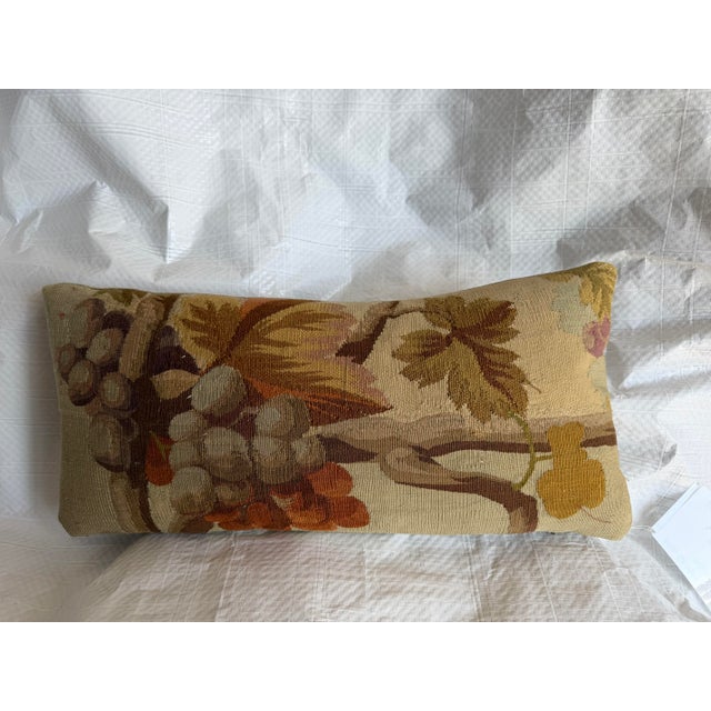 This museum-quality Brussels tapestry pillow showcases a genuine Renaissance textile fragment dating to the late 16th...