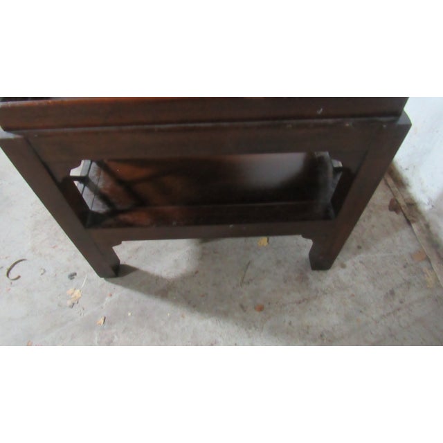 Wood 1980s Bed Steps Stool Mahogany Chippendale Attributed to Drexel For Sale - Image 7 of 7