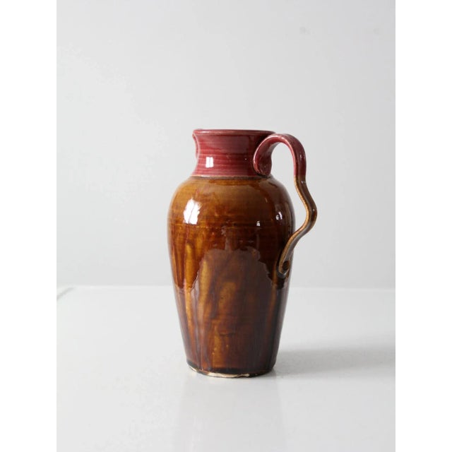 Ceramic Vintage Studio Pottery Pitcher Circa 1983 For Sale - Image 7 of 11