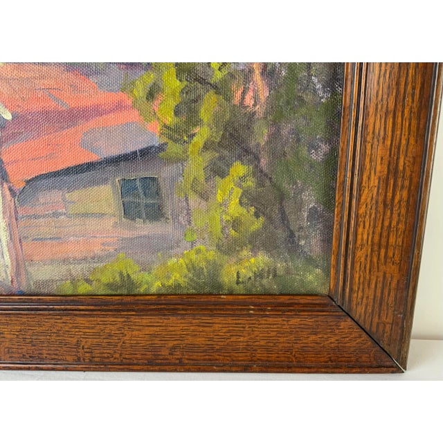 1930's Scenic Oil on Canvas - Framed Painting For Sale - Image 11 of 13
