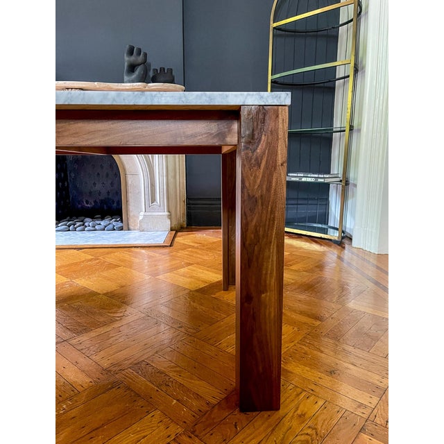 Mapp Carrara Marble Top Dining Table by Vincent Chia | Design Within Reach For Sale - Image 9 of 11