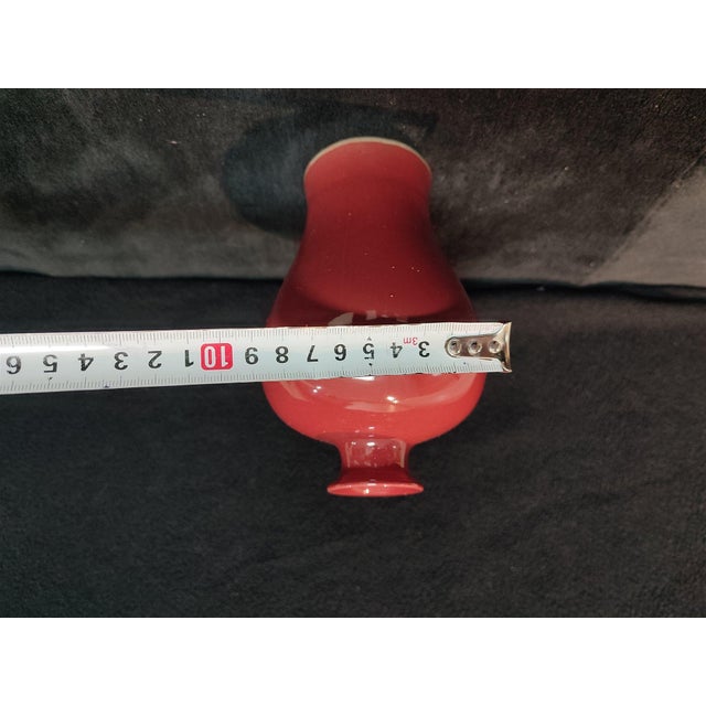 Chinese Ceramic Vase,Kangxi Marked Red Glaze Porcelain Plum Vase For Sale - Image 11 of 11