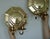 Mid-Century Swedish Octagonal Brass Double Arm Sconces, Set of 2 For Sale - Image 9 of 16