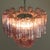 Tronchi Chandeliers with 36 Pink Glasses in the Style of Toni Zuccheri, Murano, 1990, Set of 4 For Sale - Image 6 of 13