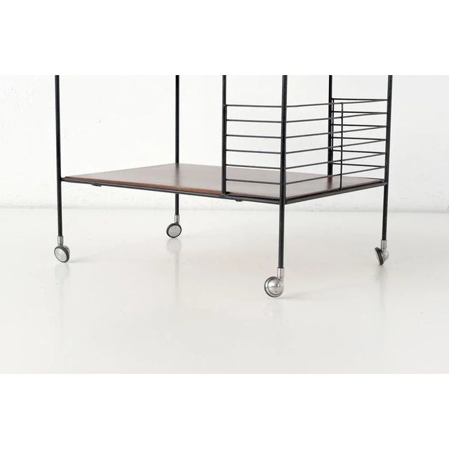 Italian Rosewood Bar Cart, 1960s For Sale - Image 12 of 13