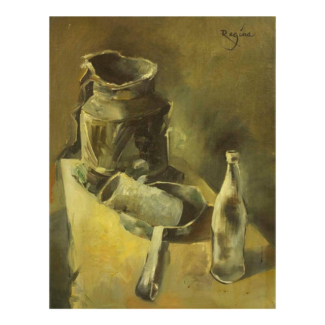 Regina MundlakModernist Still Life, Jewish Polish Artist, Early 20th Century For Sale