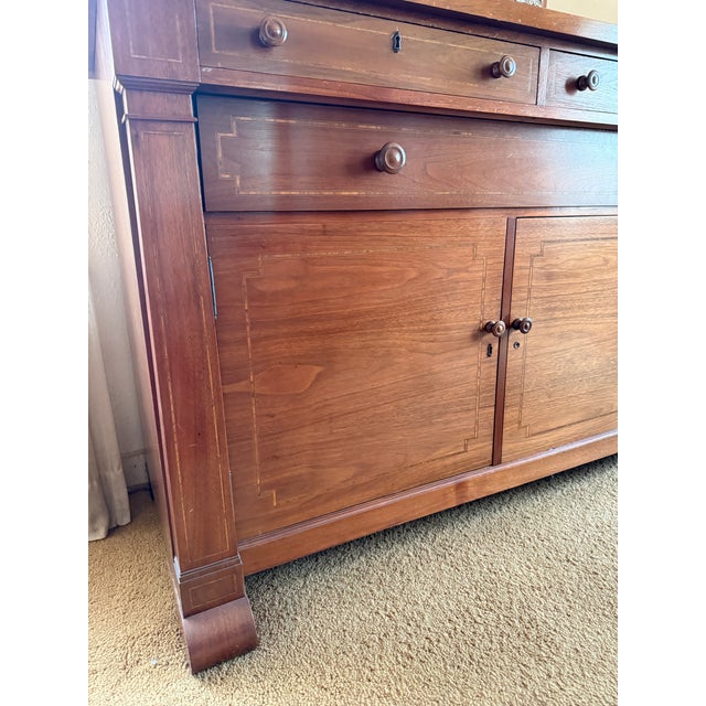 1940s In the Style of Stickley Furniture - Antique Solid Wood Sideboard Buffet For Sale - Image 5 of 6